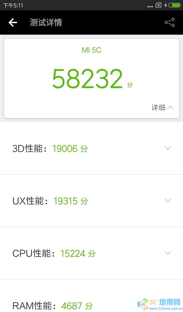 小米5c跑分多少 小米5c安兔兔跑分多少?小米5c性能测试